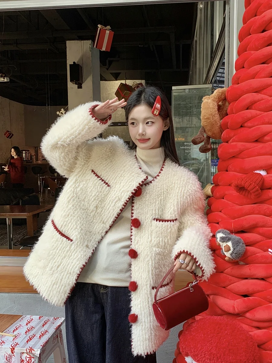 

Xian Ni ort Outerwear Women's Winter New College Sle Long Sve Thi Korean System Upper Body Fraance Wind Coat