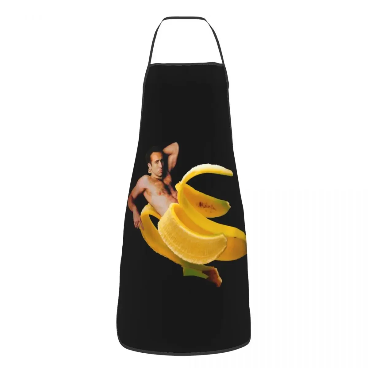 Custom Bib Nicolas Cage In A Banana Aprons Men Women Unisex Adult Chef Cooking Kitchen Funny Meme Tablier Cuisine Gardening