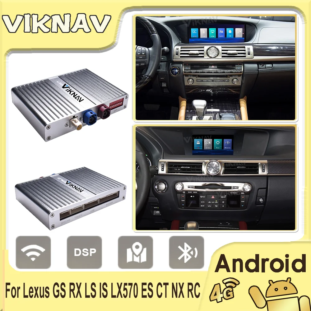 Android Auto Linux Interface Box For Lexus GS RX LS IS LX570 ES CT NX RC Mirror Link Carplay Multimedia Player AirPlay Decoder