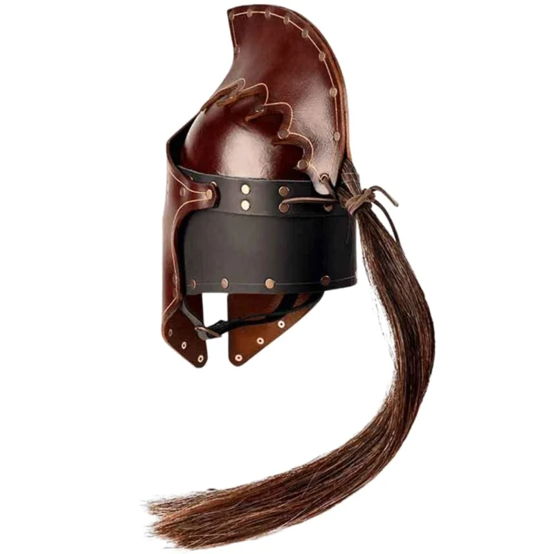 Medieval Halloween Cosplay Accessories Knight Warrior Gladiator Spartan Roman Greek Costume Movie Character Helmet Adult view 3