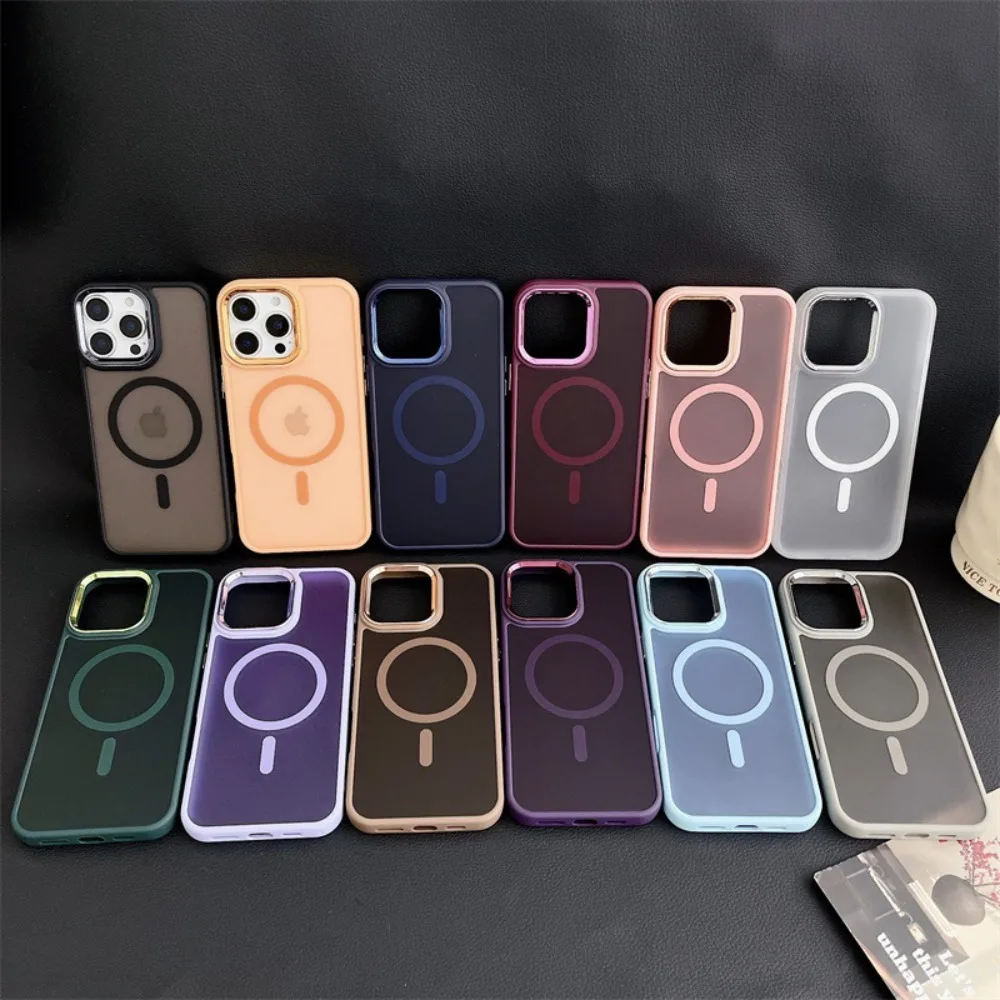 

Applicable To Apple 16 Magnetic Phone Case IPhone 17 Skin Feeling 15 Plus Matte 14 ProMax Translucent 13 12 11 Protective Case