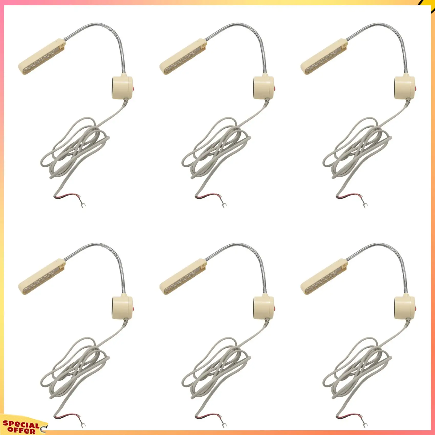 

ABFI 6X 20 LED 220V Sewing Machines Working Lamp Magnetic Type LED Light