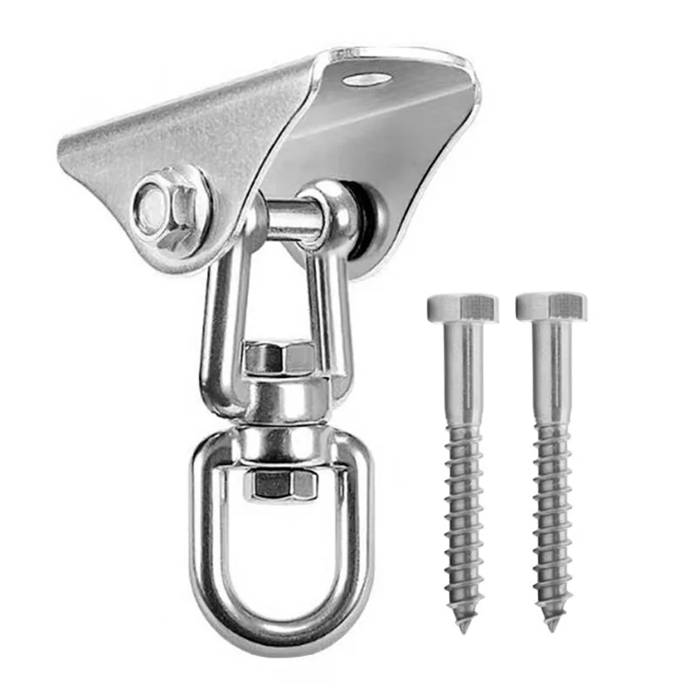 360° Hammock Hooks Stainless Steel Swivel Hook Kits For Ceiling Mount Hardware Hanging Chair Swing Kit With Screws