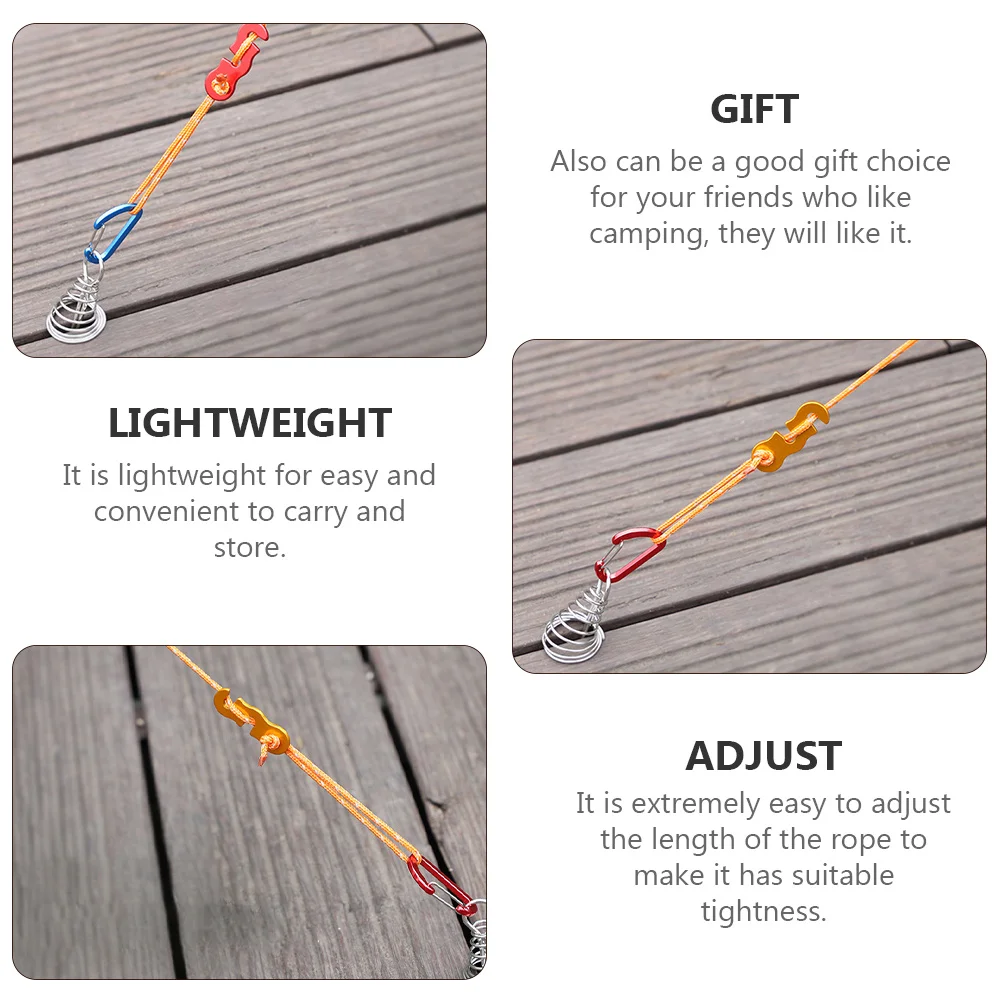 

10pcs Portable Tent Wind Rope Buckles Durable Adjustable Rope Fasteners Lightweight Canopy Fixed Buckle Outdoor Camping Supplies
