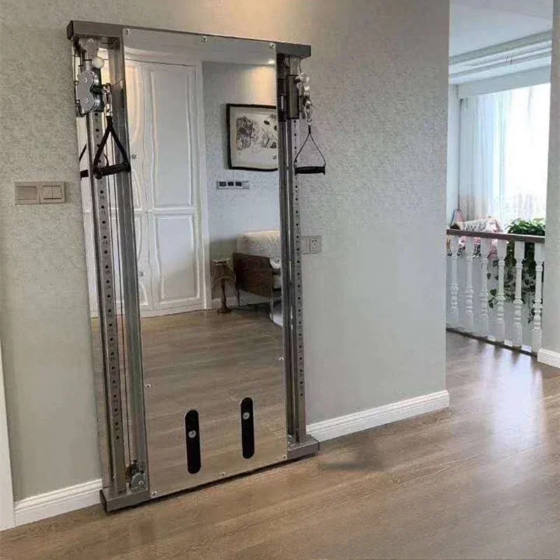 Wall-mounted wall small bird gantry frame unilateral wall-attached comprehensive trainer mirror fitness frame household