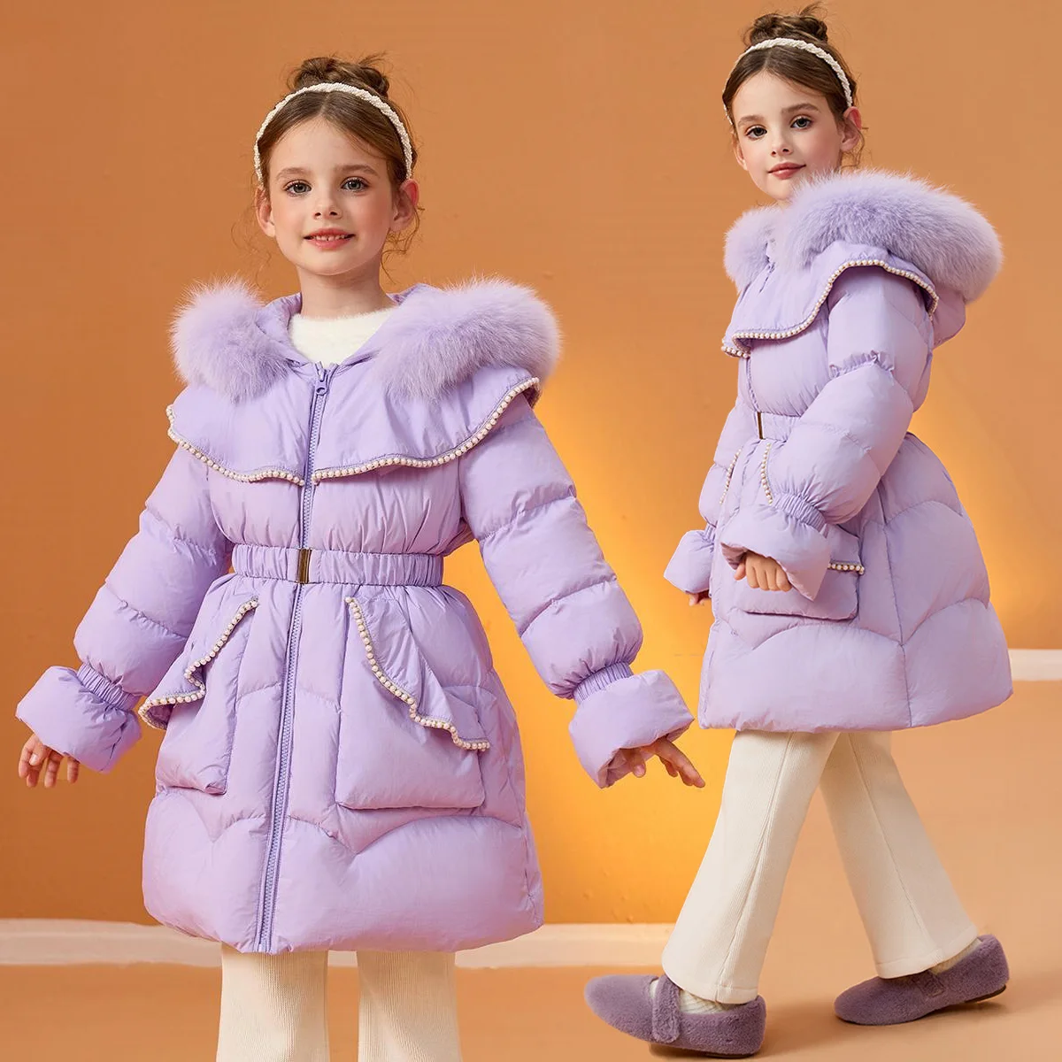 

Зимние хлопковые куртки для девочек, детское зимнее пальто принцессы, детская теплая верхняя одежда с капюшоном, плотная модная одежда для подростков, повседневные парки