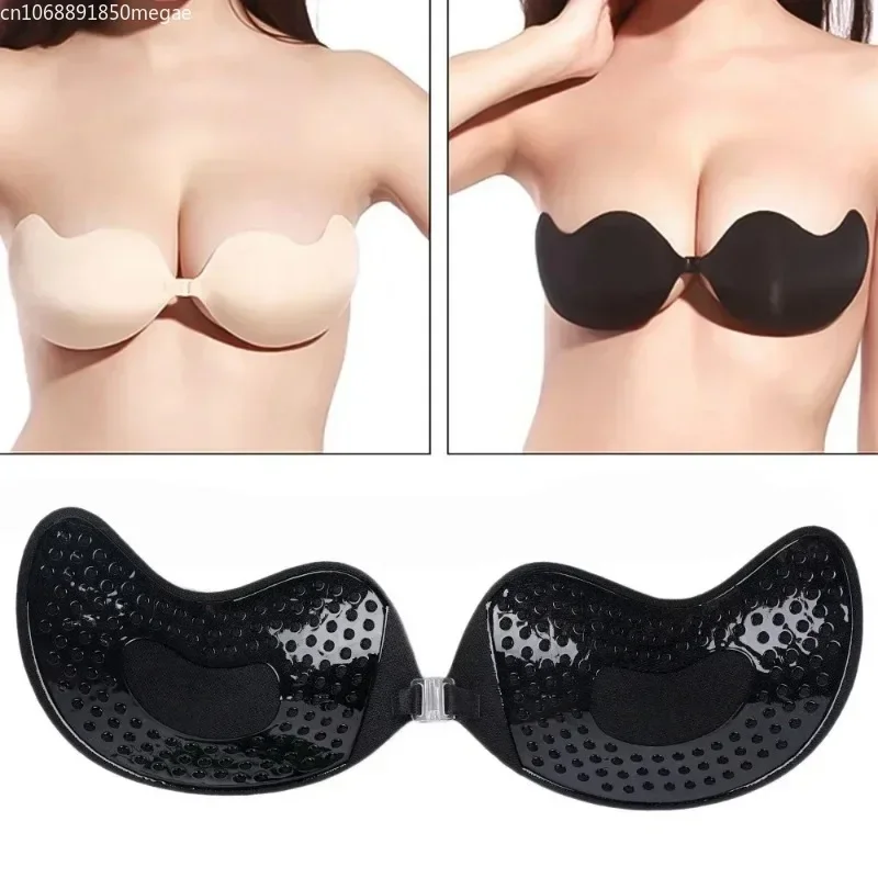 Invisible Strapless Adhesive Stick Bra Strapless Push Up Bras Women Lingerie Seamless Silicone Nipple Covers Bralette Underwear image 3