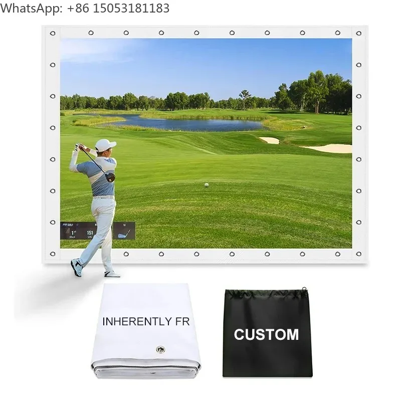 9,5*9,5ft Golf-Simulator-Leinwand 289*289cm Premium-Aufprall-Leinwand