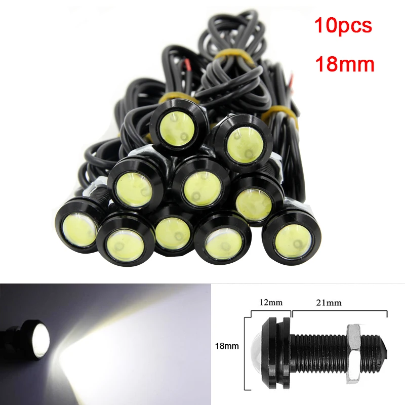 2-10 PCS 23mm 18mm Auto Eagle Eye Licht DRL LED Tagfahrlicht 12V Motorrad COB perlen Backup Signal Lampen