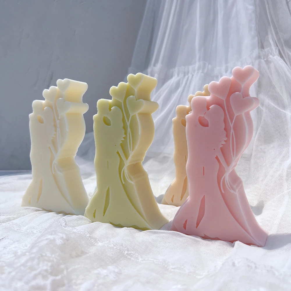 Couple Body Candle Mold Lover Silicone Mould Anniversary Presents Home Decor Wedding Engagement Soy Wax Mold Valentines Day Gift