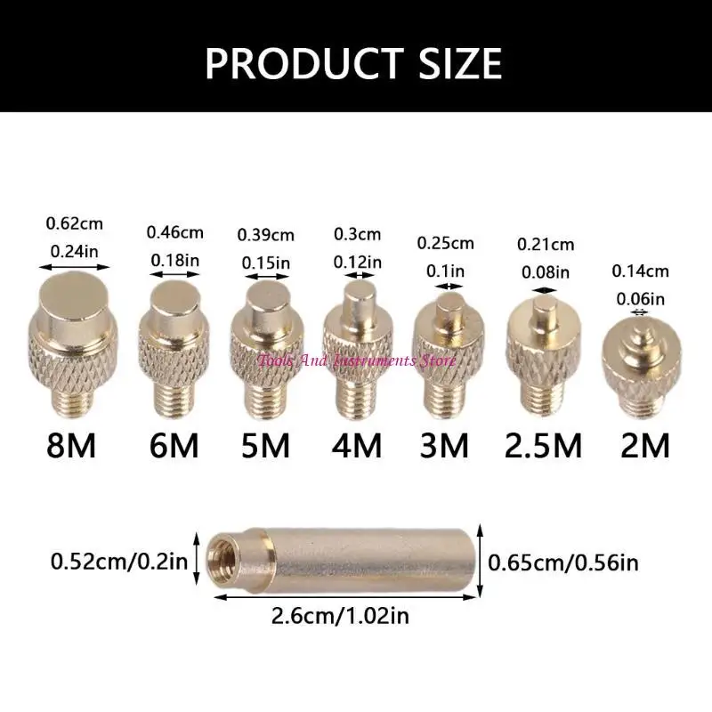 Threaded Knurled Heating Head For 3D Printer Insertnut Implant Connector Insert Nut Hot Melt Tool 3D Printer Soldering C7AC