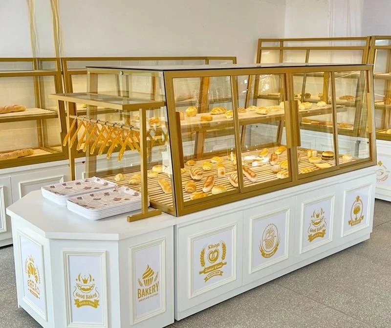 Bread Cabinet Bread Display Cabinet Baking Showcase Cake Shop Shelf Glass Commercial Side Cabinet