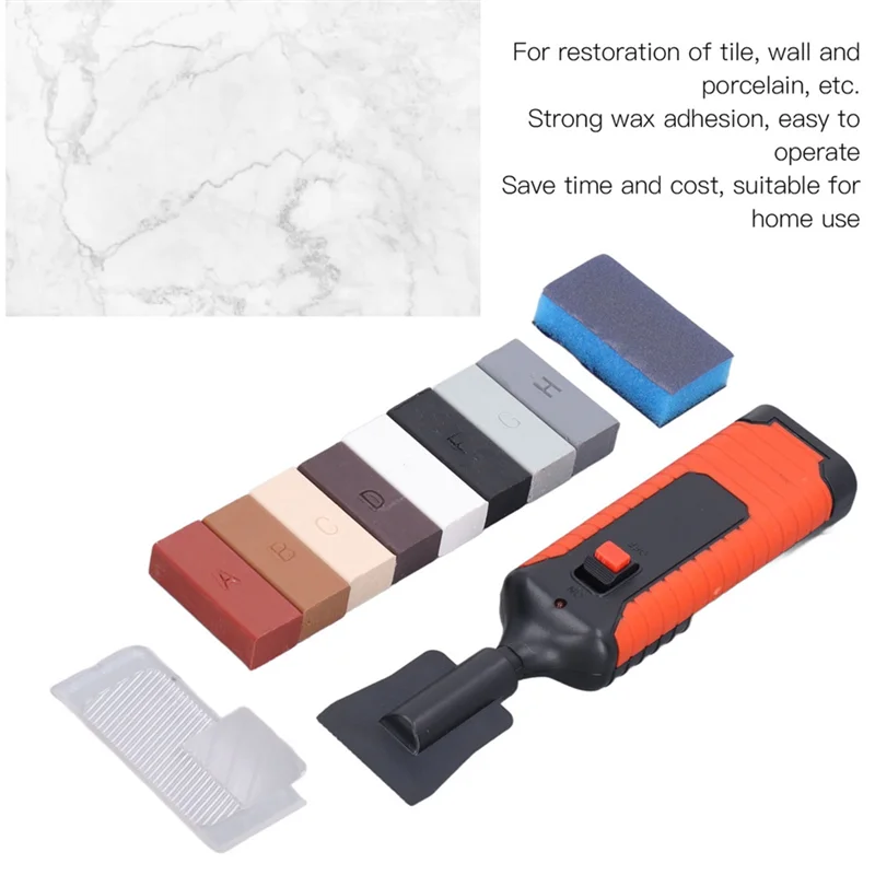 

AB11-Tile Repair Electric Heating Pen With Wax Blocks Set Crack Repair Tool For Stone And Porcelain Tiles