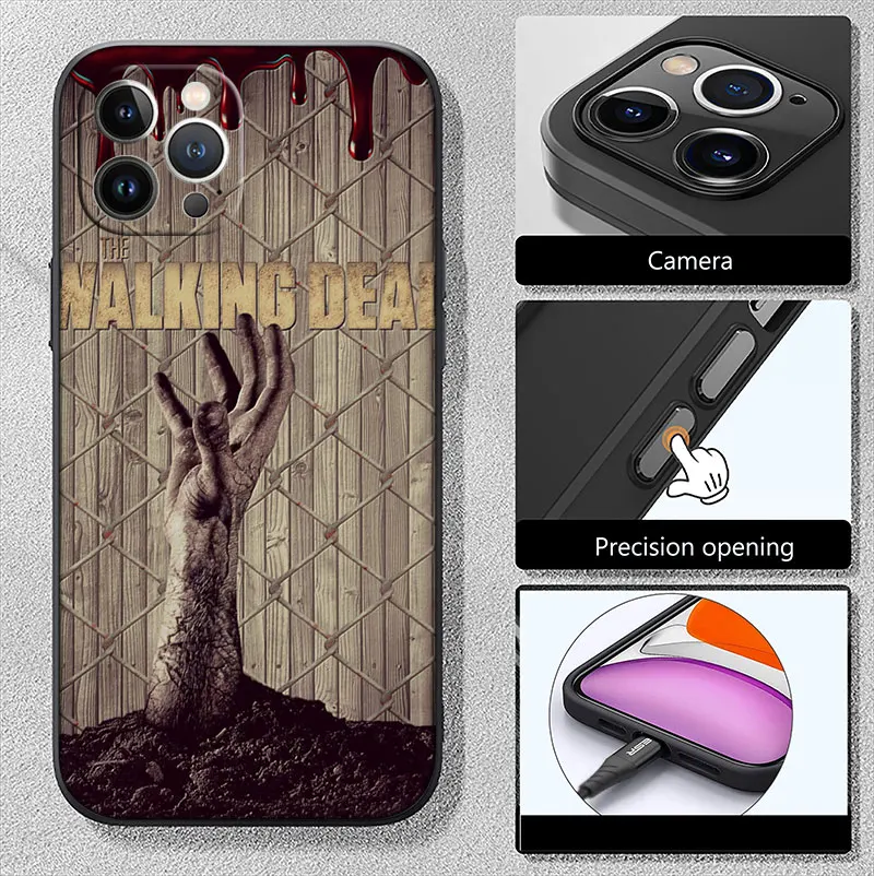 Coque TWD The Walking Dead pour Samsung Note, S22, 8, 9, 10, 20 Plus Lite, Ultra, J2, J4, J6, J7, J8 Prime, J730 Core