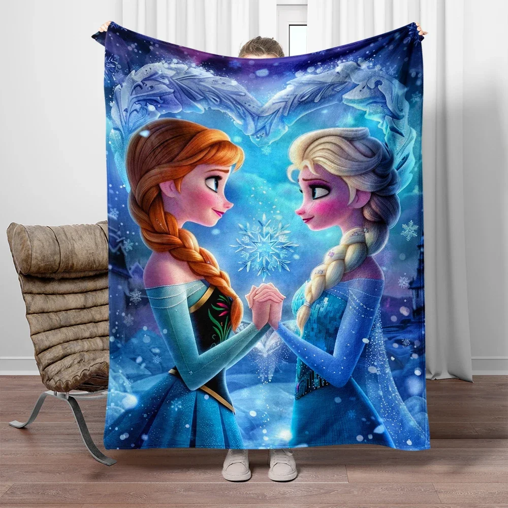 Frozen HD Printed  Blanket,Lightweight Flannel Throw for Bed, Travel, Camping, Livingroom, Office, Couch,Chair