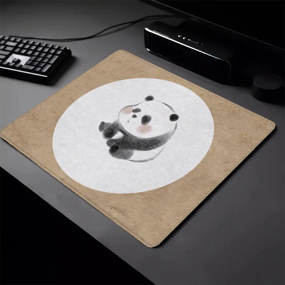 Computer Mouse Ped Small Gaming Mouse Pad Gamer Ink Painting Panda Mausepad Rubber Mat Deskmat Pad on the Table Pc Accessories