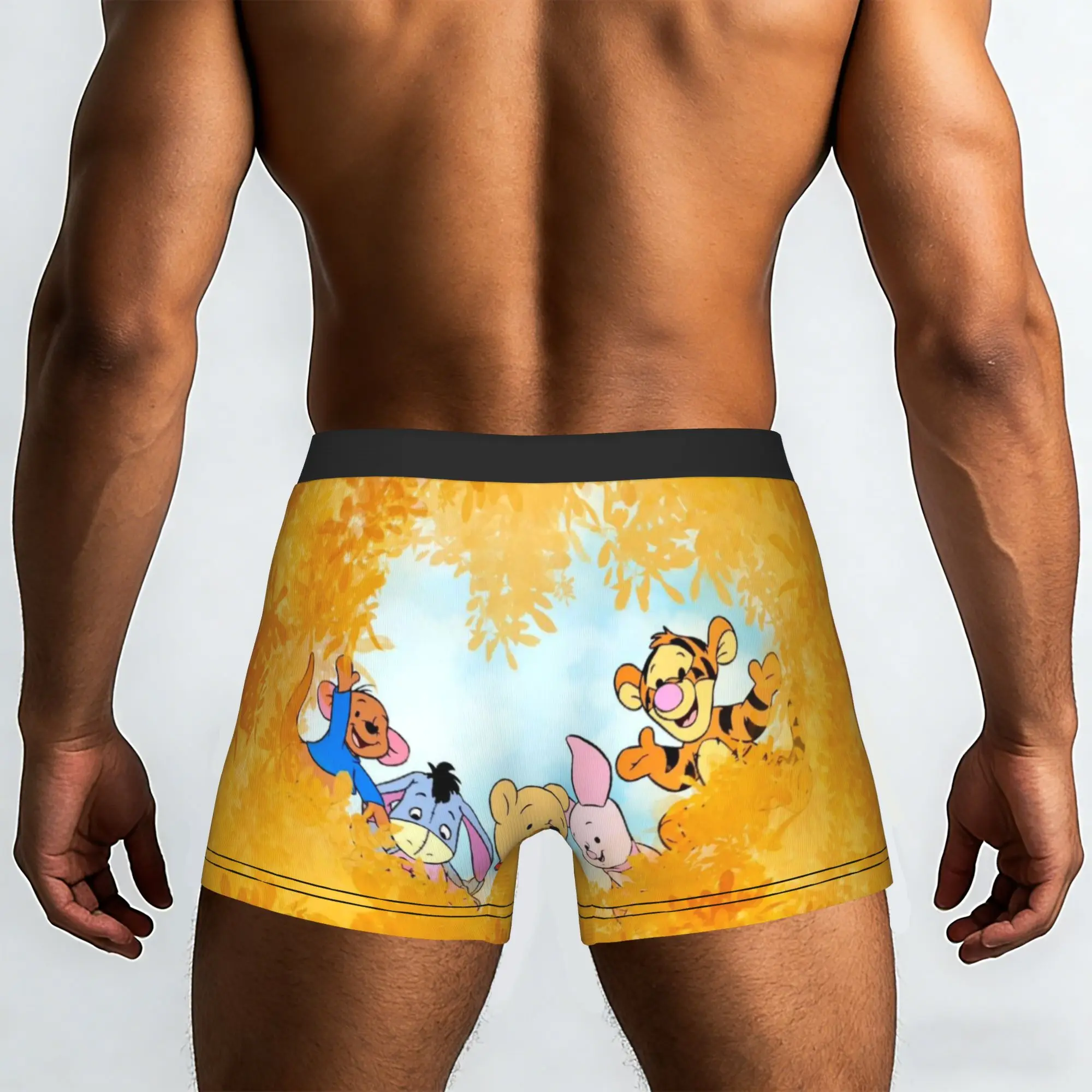 Custom Male Fashion W-Winnie Anime The Pooh Underwear  Boxer Briefs Stretch Shorts Panties Underpants