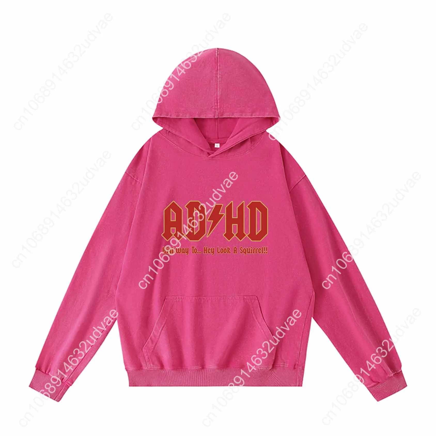 Go All Out Adult ADHD Highway to Hey Look A Squirrel Funny Music Hoodies Retro Hooded Man Woman Teenager Customized Tops