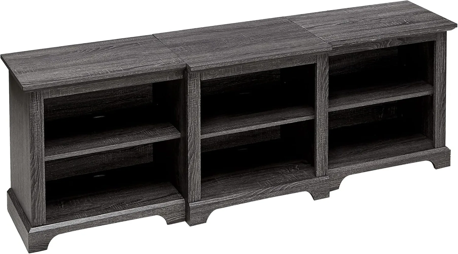 Rockpoint 70inch Modern TV Stand Storage Media Console Entertainment Center for TVs up to 80,Charcoal