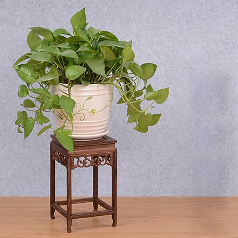 

Solid Wood Antique Mini Flower Rack Simple And Smooth Flower Table Chicken Wing Desktop Chinese Style