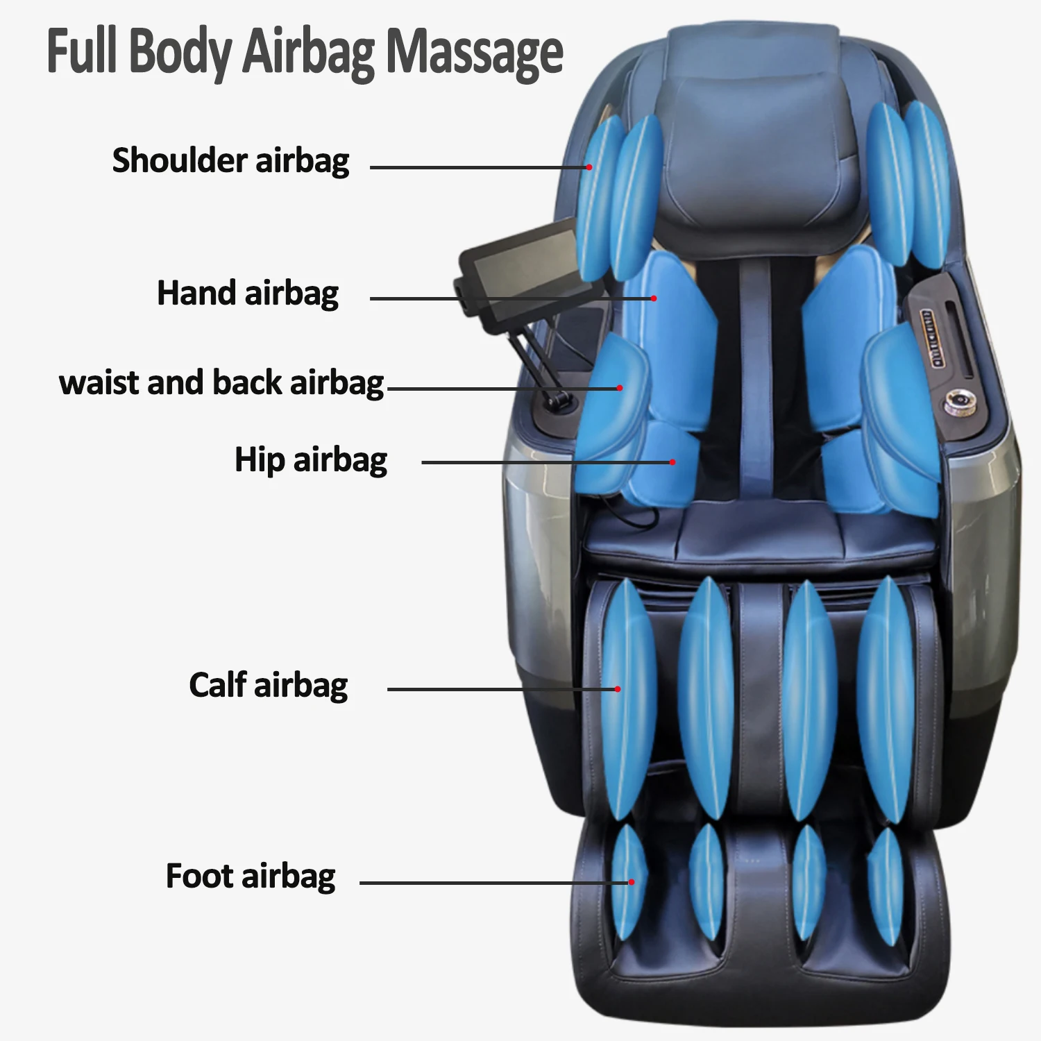 Best New Message Chair Full Body Zero Gravity Massage Chairs with Heat Bluetooth Speaker Airbags Electric Recliner Massage Chair