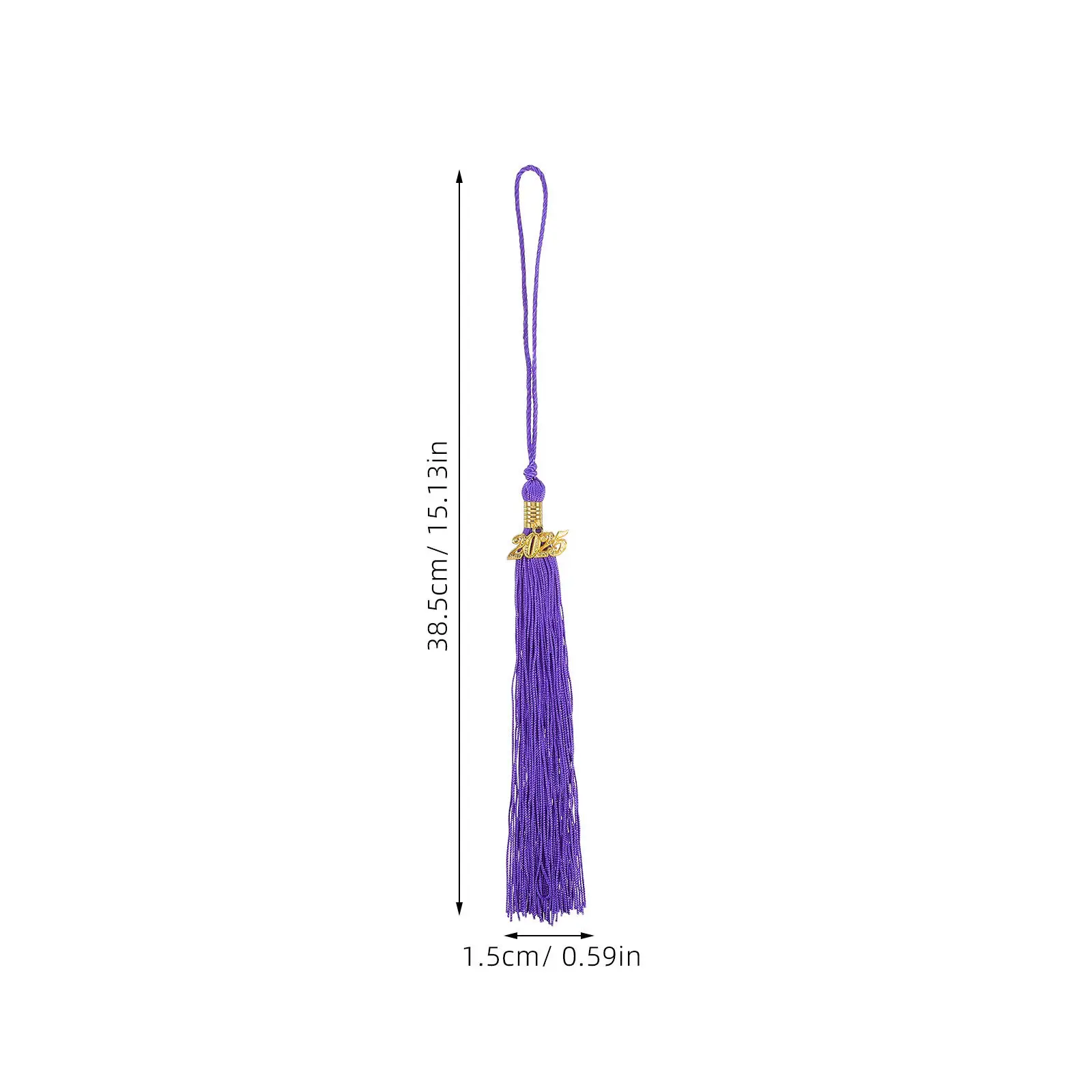 Graduation Cap Tassels 2025 Mini Gown DIY Decorations Charm Elegant Tassel Doctoral Hat Purple Hanging C view 3