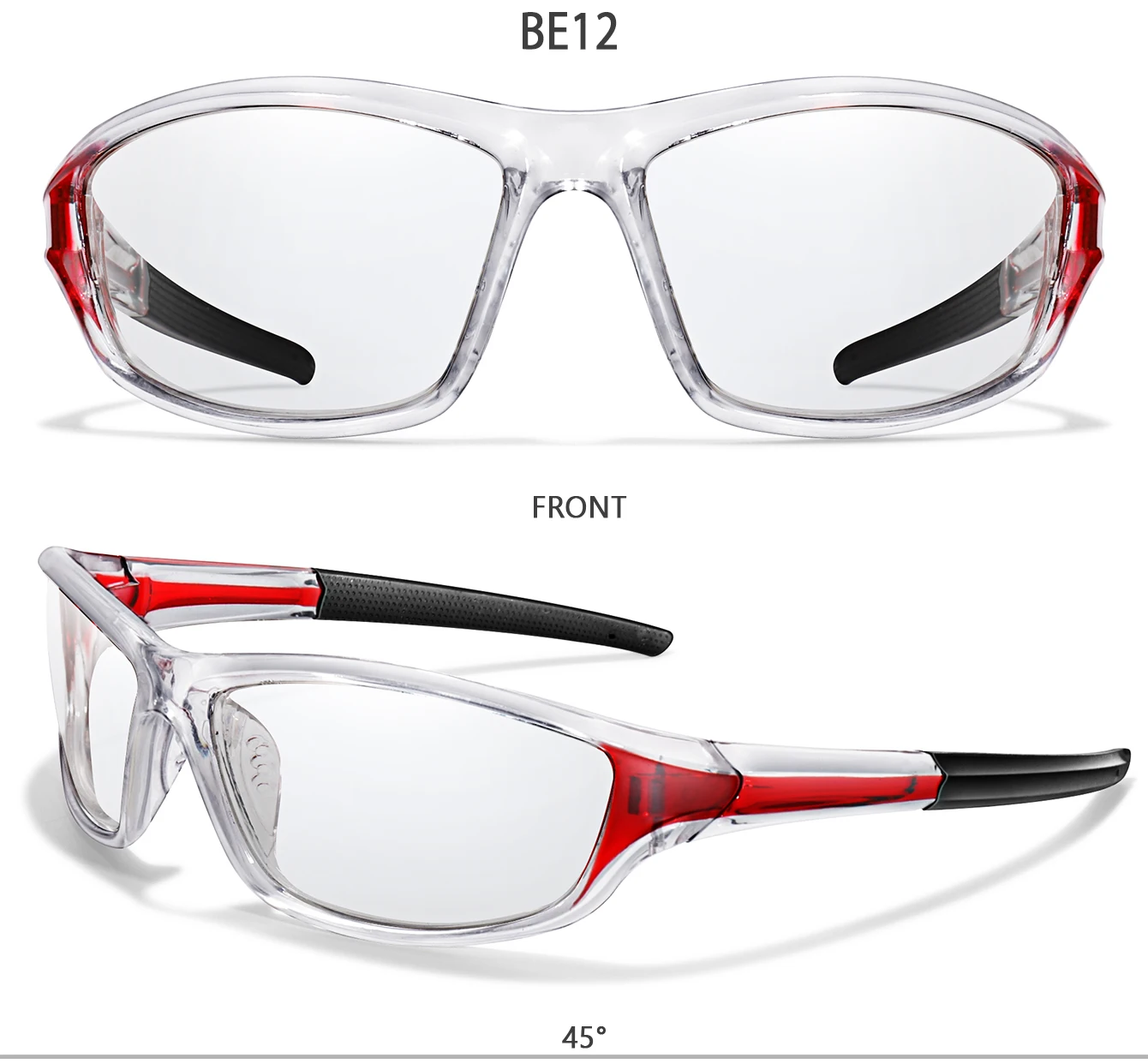 3 Pairs Photochrome Sonnenbrille Radfahren Brillen Männer Frauen MTB Bike Laufen Angeln Gläser Komfortable Marke Fahrrad Brille – Detail 5
