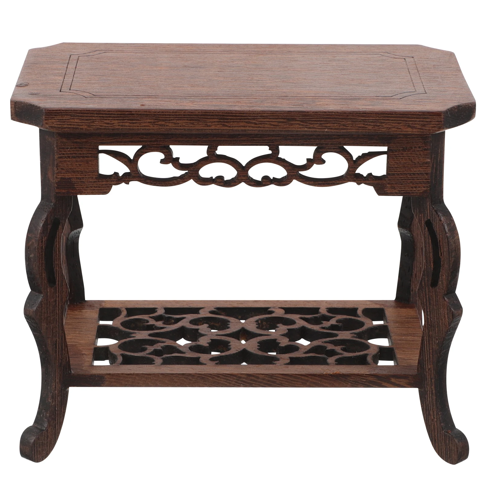 

Wood Pedestal Stand Rectangular Jade Display Base Wooden Bonsai Table Indoor Outdoor Oriental Plant Holder Gemstone Riser