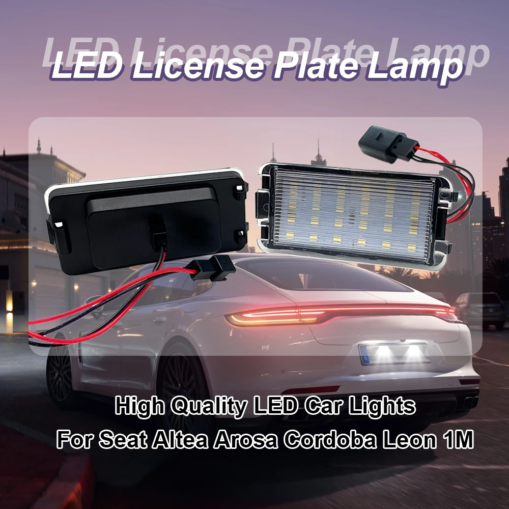 

2 шт. безошибочные автомобильные светодиодные фонари номерного знака для Seat Ibiza 6L Arosa Altea Cordoba MK1 MK2 Leon 1M Toledo III 2004-2009