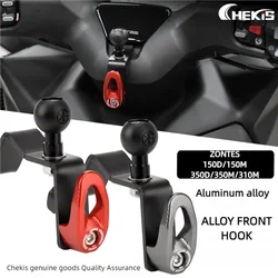 Chekis Motorcycle Modification Accessories Are Suitable for Zontes Zt150D 125m 150m 350D 350m 310m Modified Storage Hook, Navigation Mobile Phone Holder Holder, Aluminum Alloy Front Hook