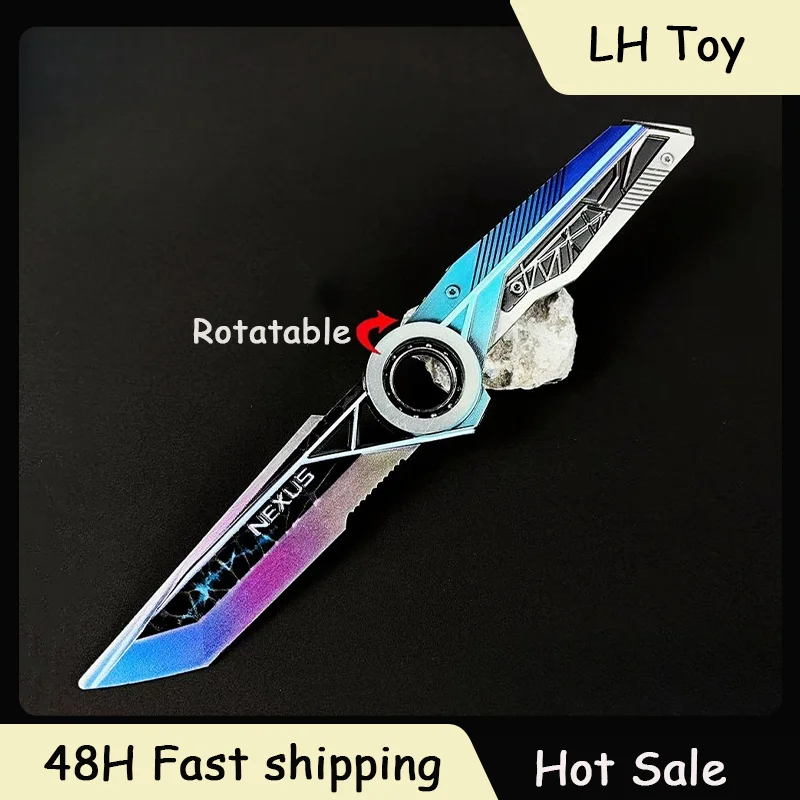 22cm Delta Force S11 Knife Skin Mold Reorientation All-metal Ornament Rotatable Knife Outdoor Toy Sword Gifts Collections