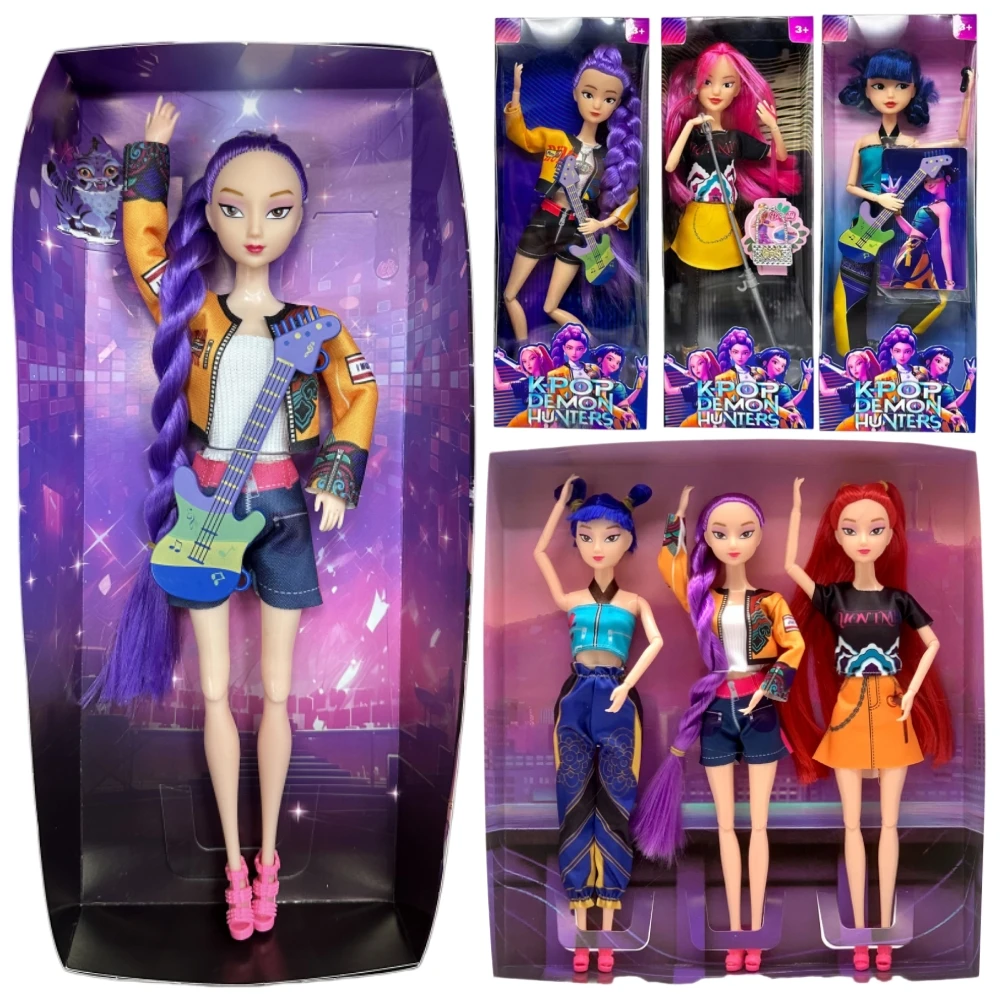

2025 Kpop Demon Hunters Anime Figure Toys Cute PVC Movable Joints Action Figure Model Dolls Kids Birthday Decoration Toy Gifts