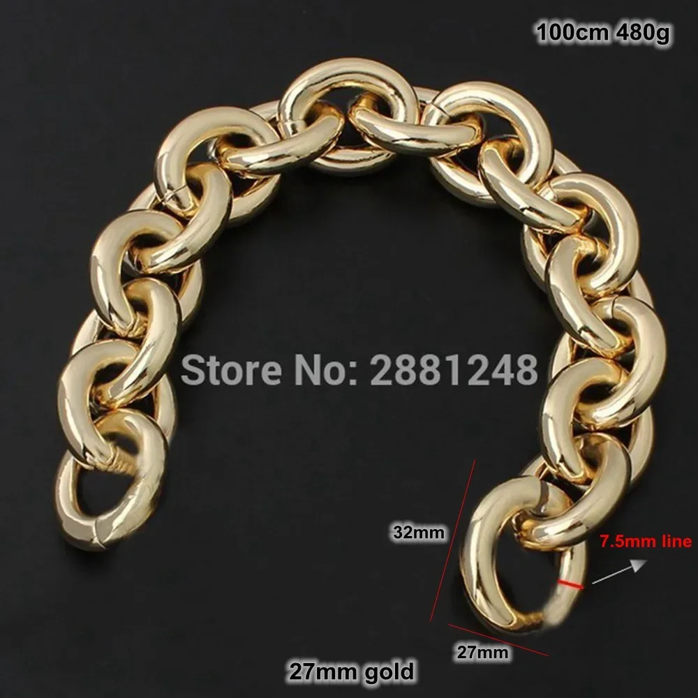 1-5 meters 22mm 24mm 27mm thick aluminum chain Light weight bags strap bag parts handles easy matching Accessory Handbag Straps