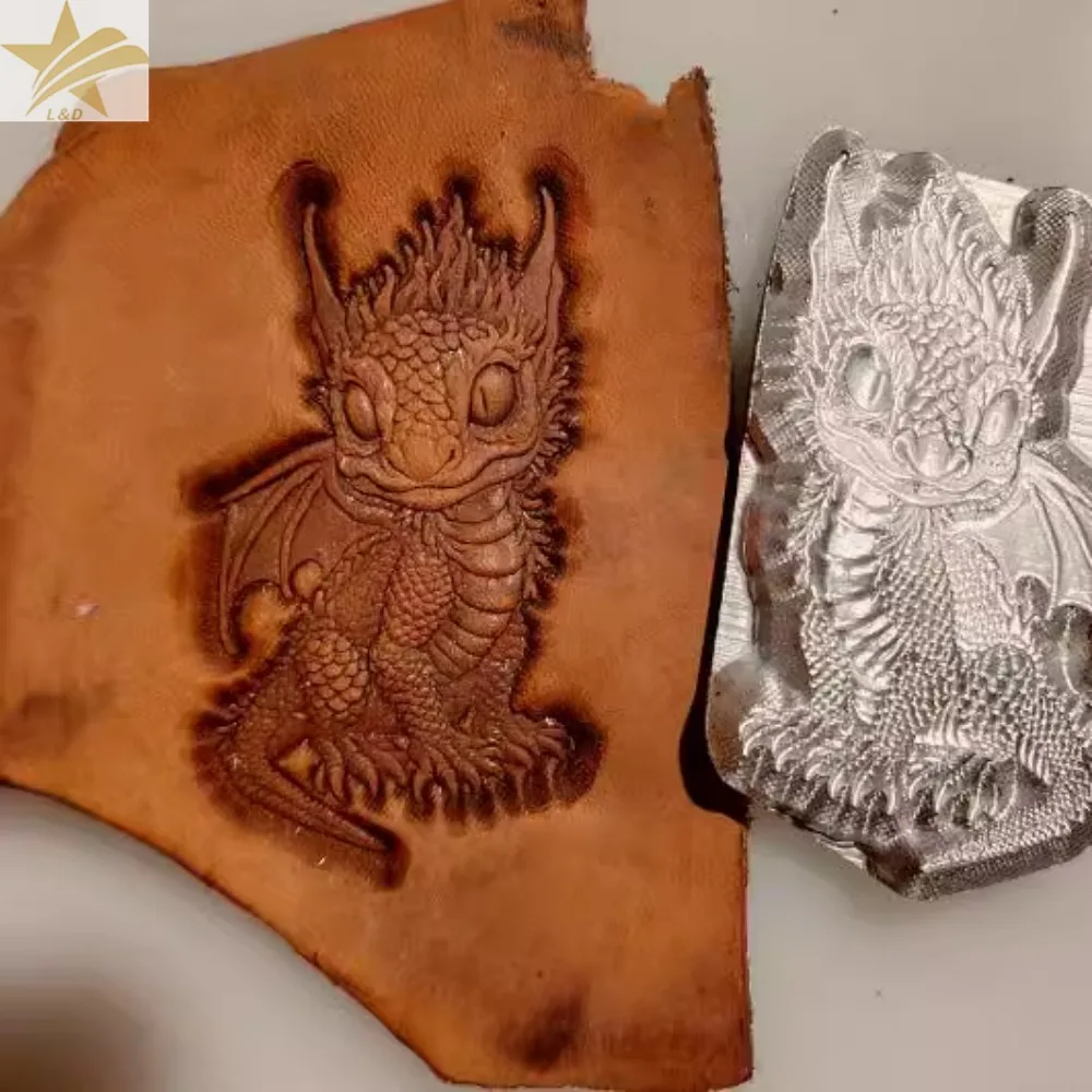 

3D Dragon Design Leather Stamping Mold Metal Stamp Aluminum Alloy Pressing Craft Tool Hot Stamping Embossing Carving Stamper