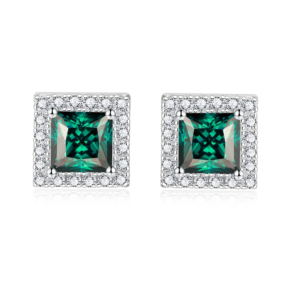 SACE GEMS GRA Certified Moissanite Studs Brincos para Homens e Mulheres, 925 Prata Esterlina, Ouro Branco 18K, Jóias Finas