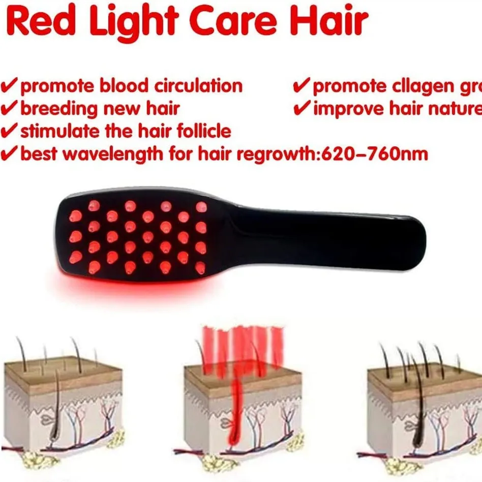 Phototherapy Scalp Massager Comb for Hair Growth Hair Regrowth Brush Anti Hair Loss Head Care Electric Massage Comb Brush