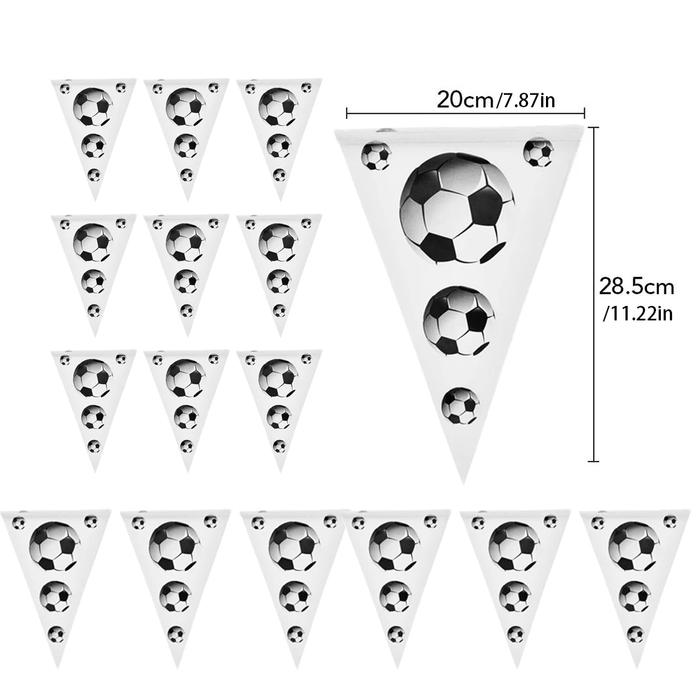 1 Stück Fußball Geburtstagsparty Dekoration Flaggen-Girlande Fußball Happy Birthday Papierbanner Partyzubehör – Detail 6