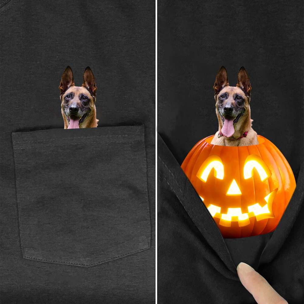 CLOOCL Halloween Costumes 100% Cotton T-shirt German Shepherd Print T Shirt Men Women Short Sleeve Teenager Casual Boy Girl Tops