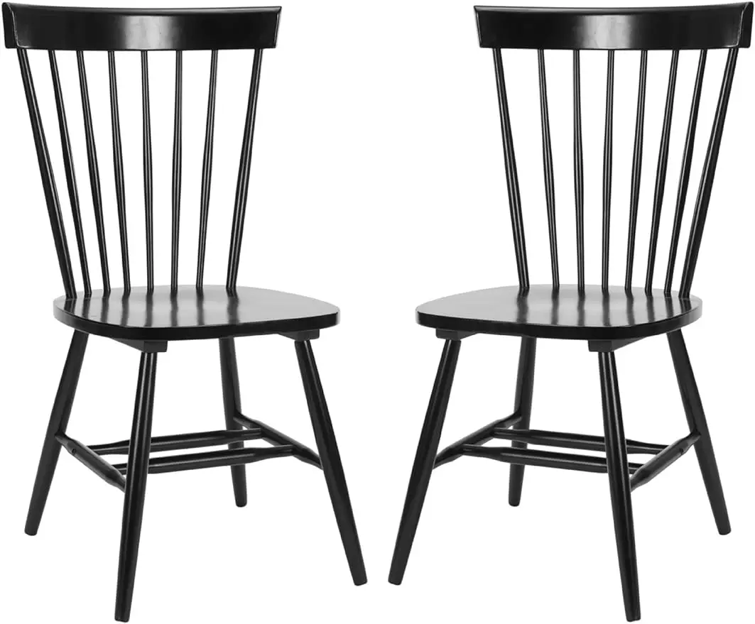 

Safavieh American Homes Collection Parker Country Farmhouse Wood Black Spindle Side Chair (Set of 2)