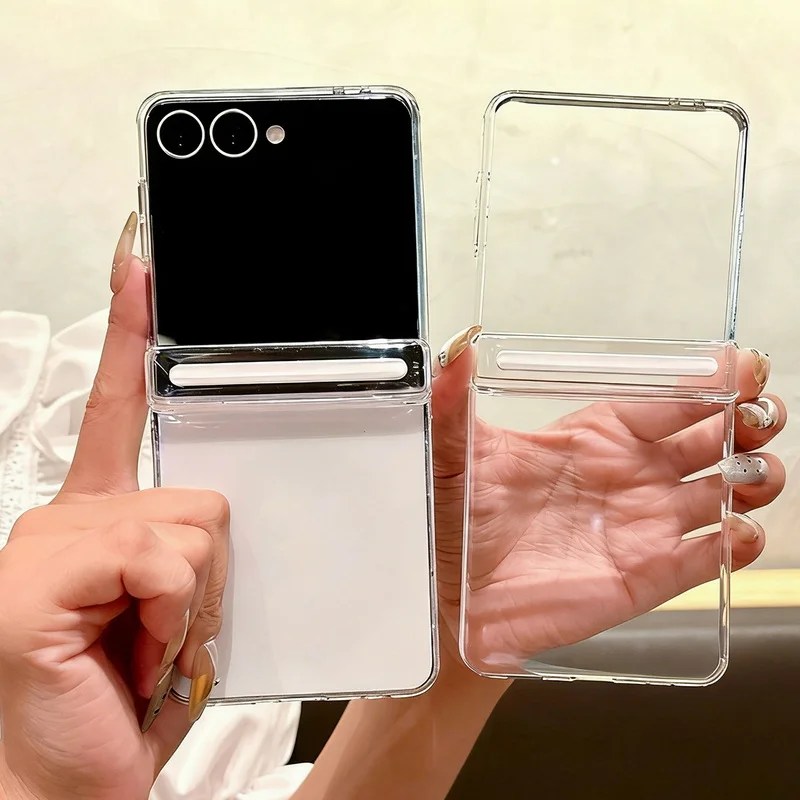 Harte PC-Handyhülle für Samsung Galaxy Z Flip8 Flip7 FE Flip6 Flip5 Stoßfeste Magnetische Transparente Abdeckung für Samsung ZFlip8 7 FE