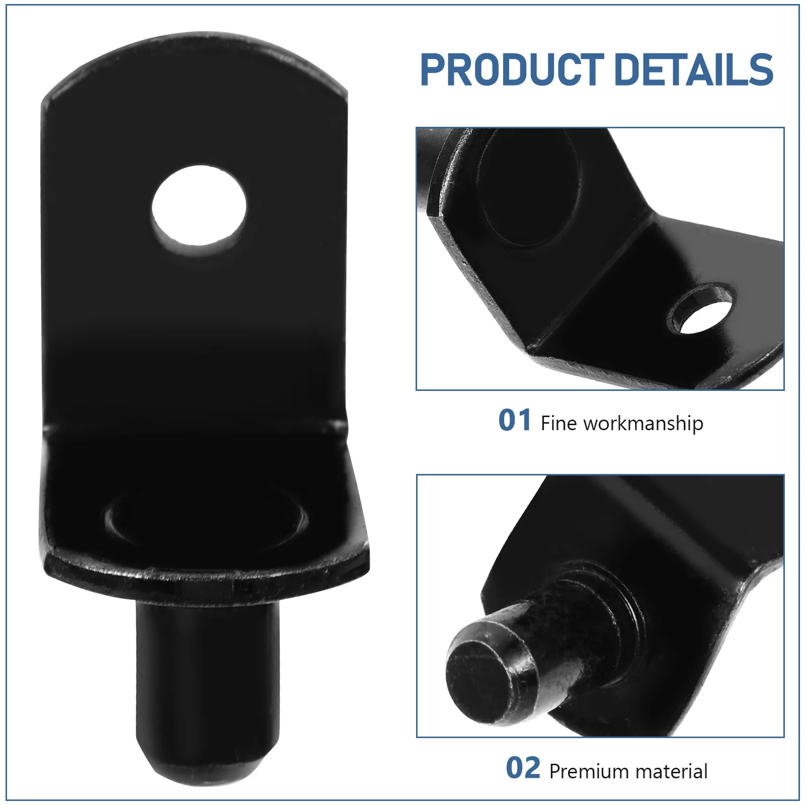 

40pcs Shelf Support Pegs L-Shaped Metal Shelf Clips For Cabinet Bookcase Wood Shelving Cold Rolled Steel Durability