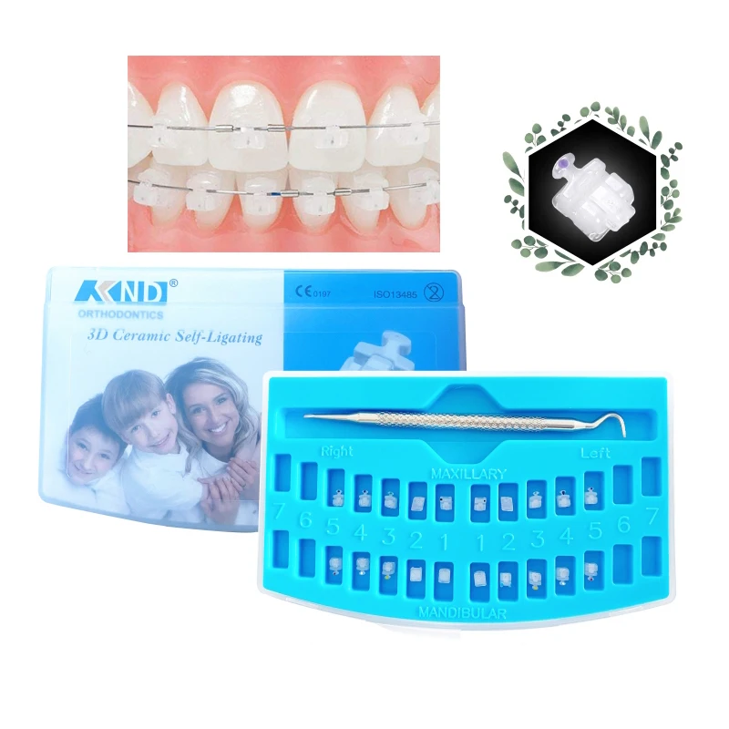 Soporte autoligado de cerámica para ortodoncia Dental, transparente, ROTH MBT, 0,022 345 ganchos, sistema transparente Damon, soportes de cerámica Ortho