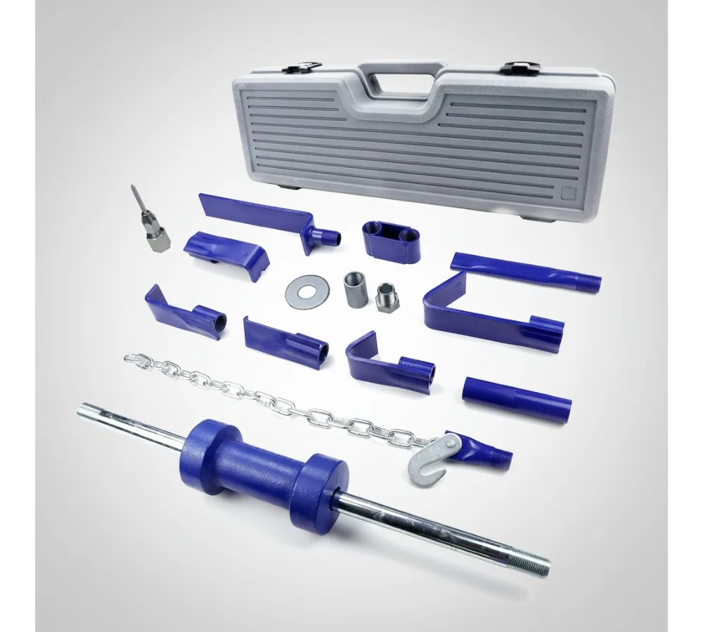 

13 фунтов автомобильный съемник вмятин, скользящий молоток, набор инструментов для ремонта кузова с футляром для переноски, 15 шт.