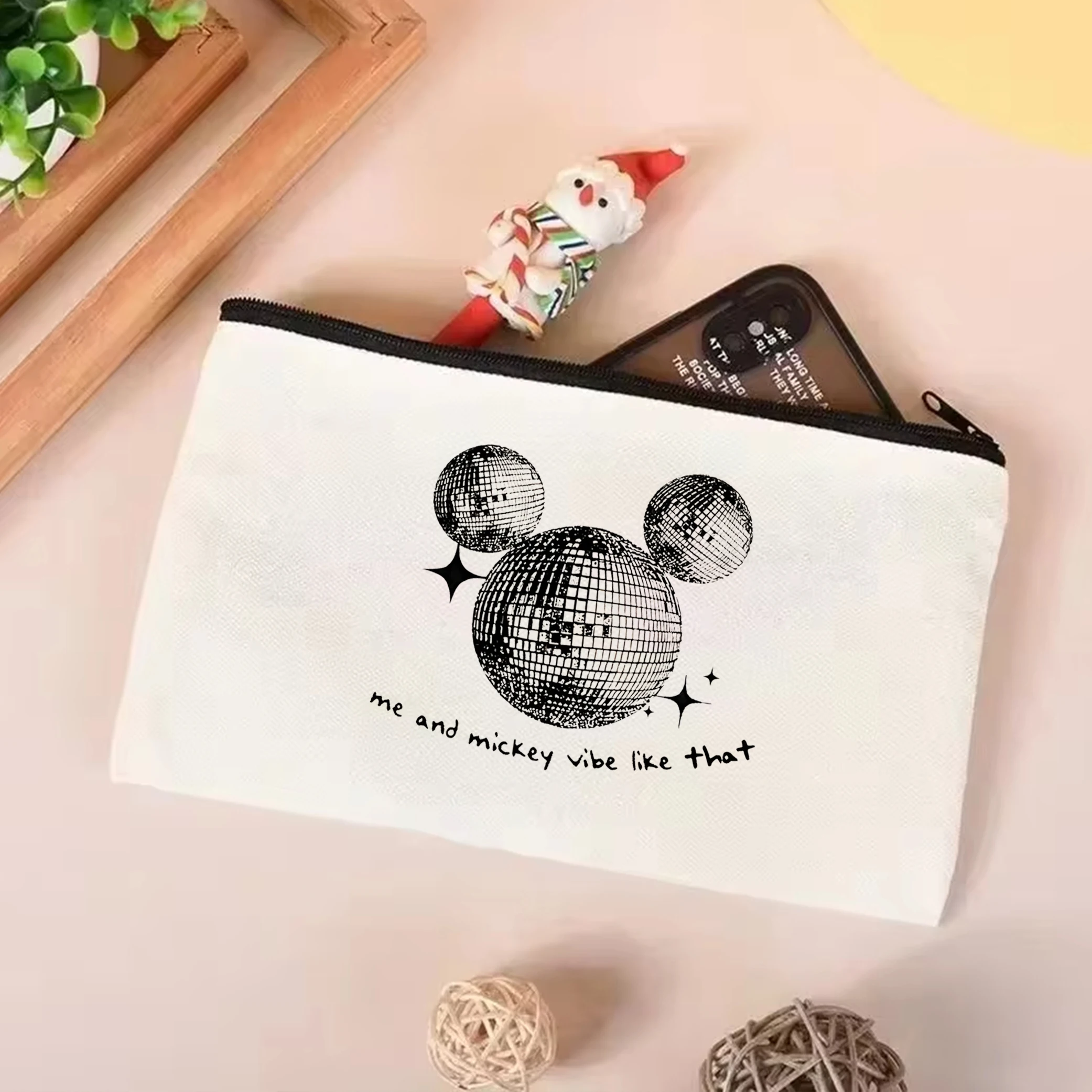 Me and Mickey Vibe Like That Fun Canvas Bag Disneyland tote bag Theme Park Orlando Magic Disco Ball Eras Mickey Mouse tote bag