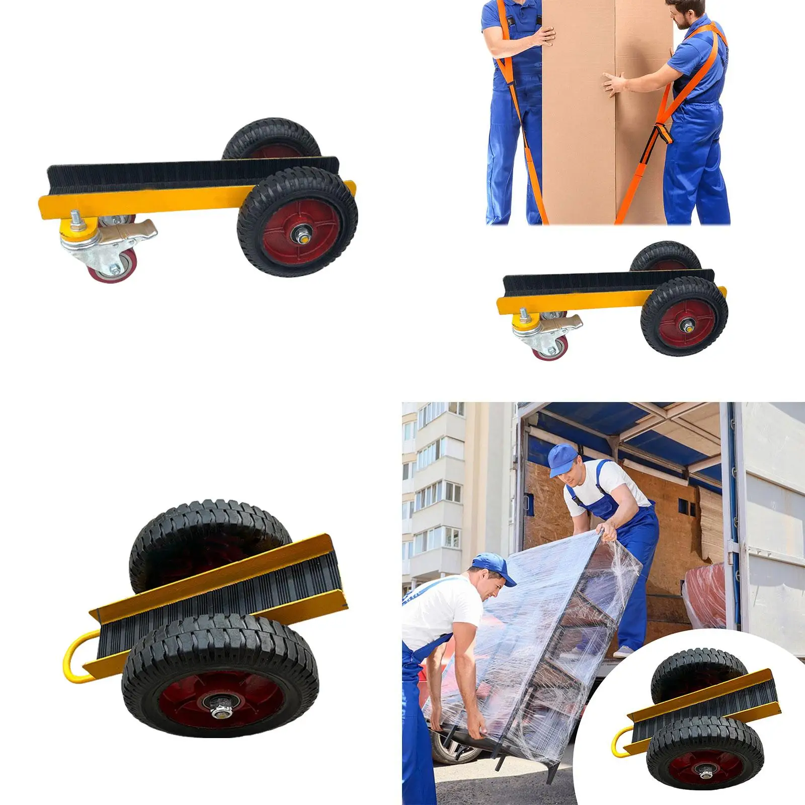 Panel Dolly Quiet Movement with Solid Wheels Drywall Cart Smooth Panel Cart for Marble Slabs Wooden Doors Drywall Sheet Material