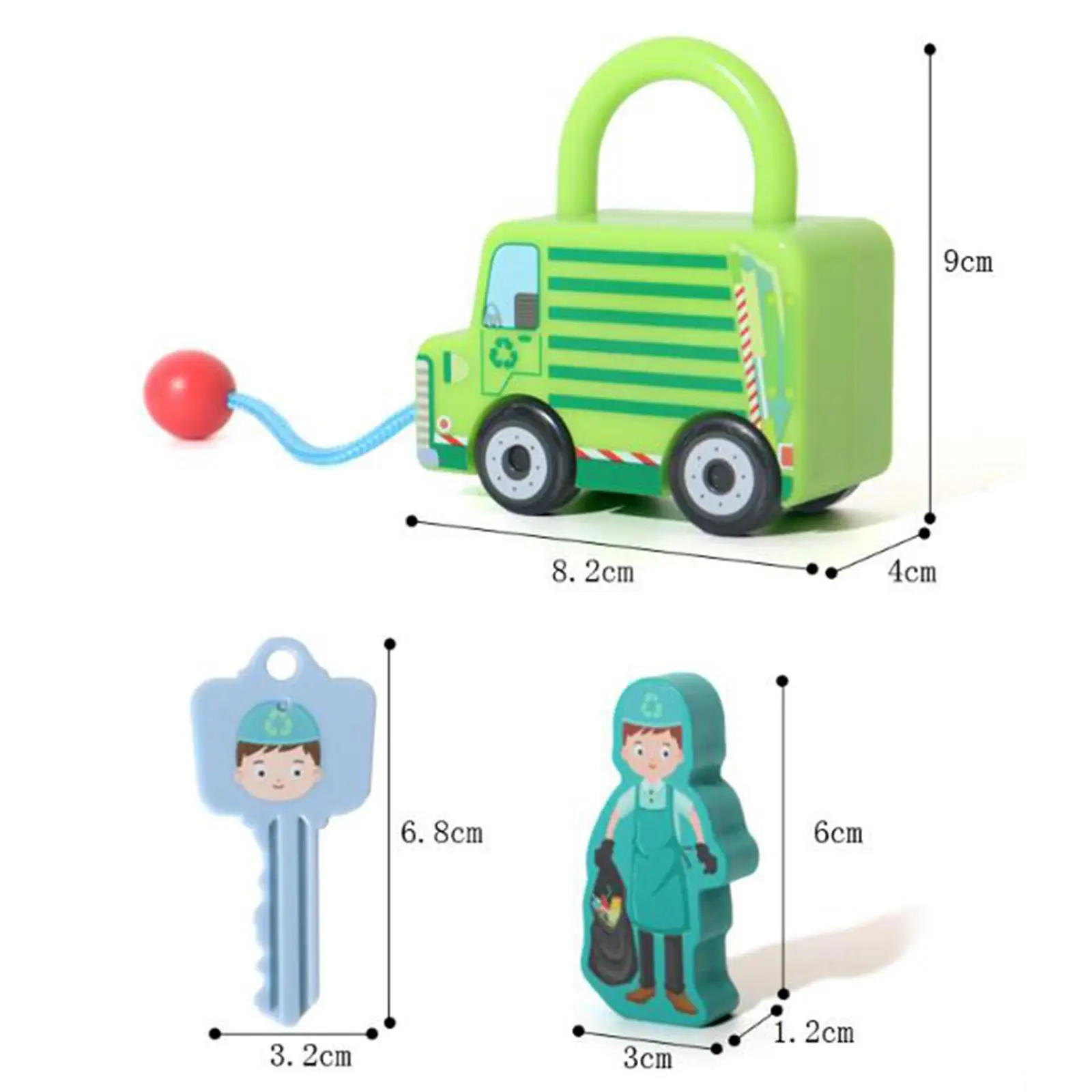 

Montessori Educational Toys Preschool Learning Toys Kids Learning Locks and Keys Car for Games Preschool Kids Girls Boys