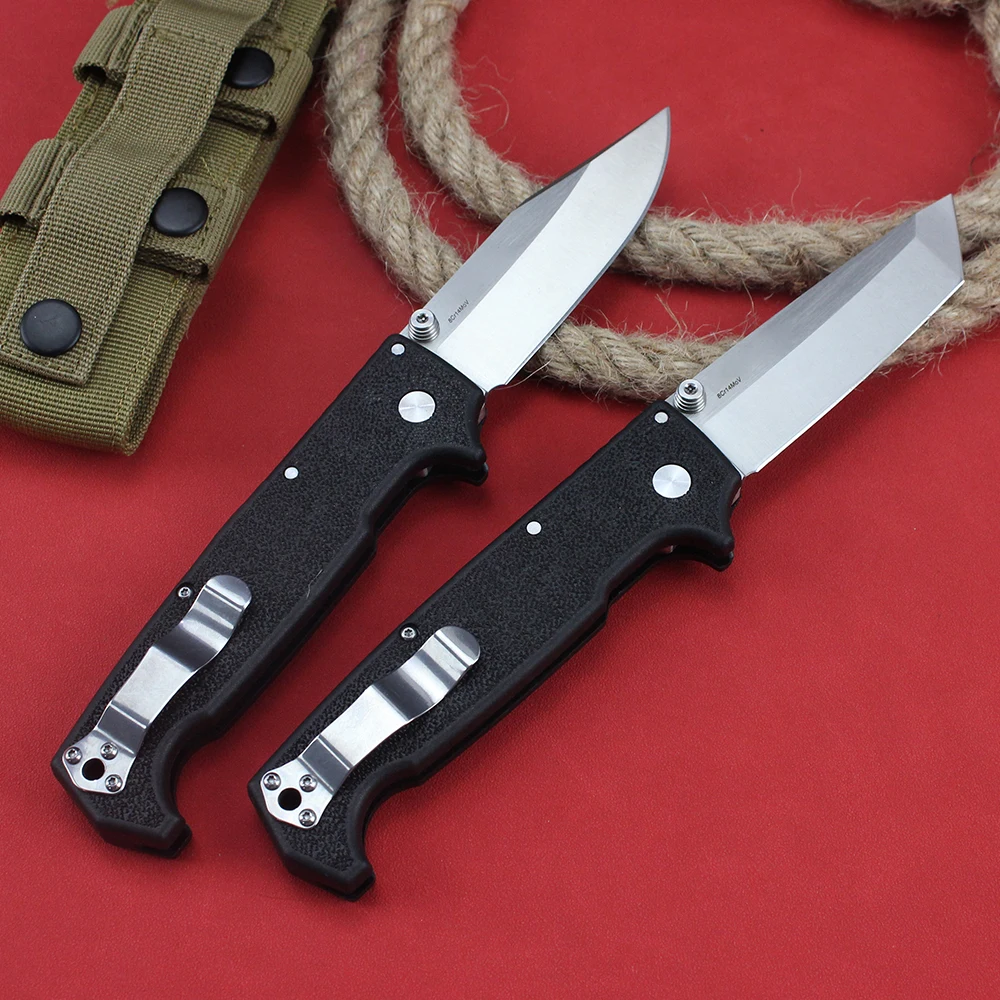 SR1 Lite Outdoor Pocket Folding Knife Cold Tanto Knives 8Cr14MoV Steel Blade Tactical Survival Hunting Large Knives EDC Tools