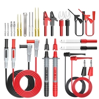 NEW-P1308D 25PCS Multimeter Silicone Test Lead Kit With Replaceable Needle Spanner Alligator Clip 4Mm Banana Plug