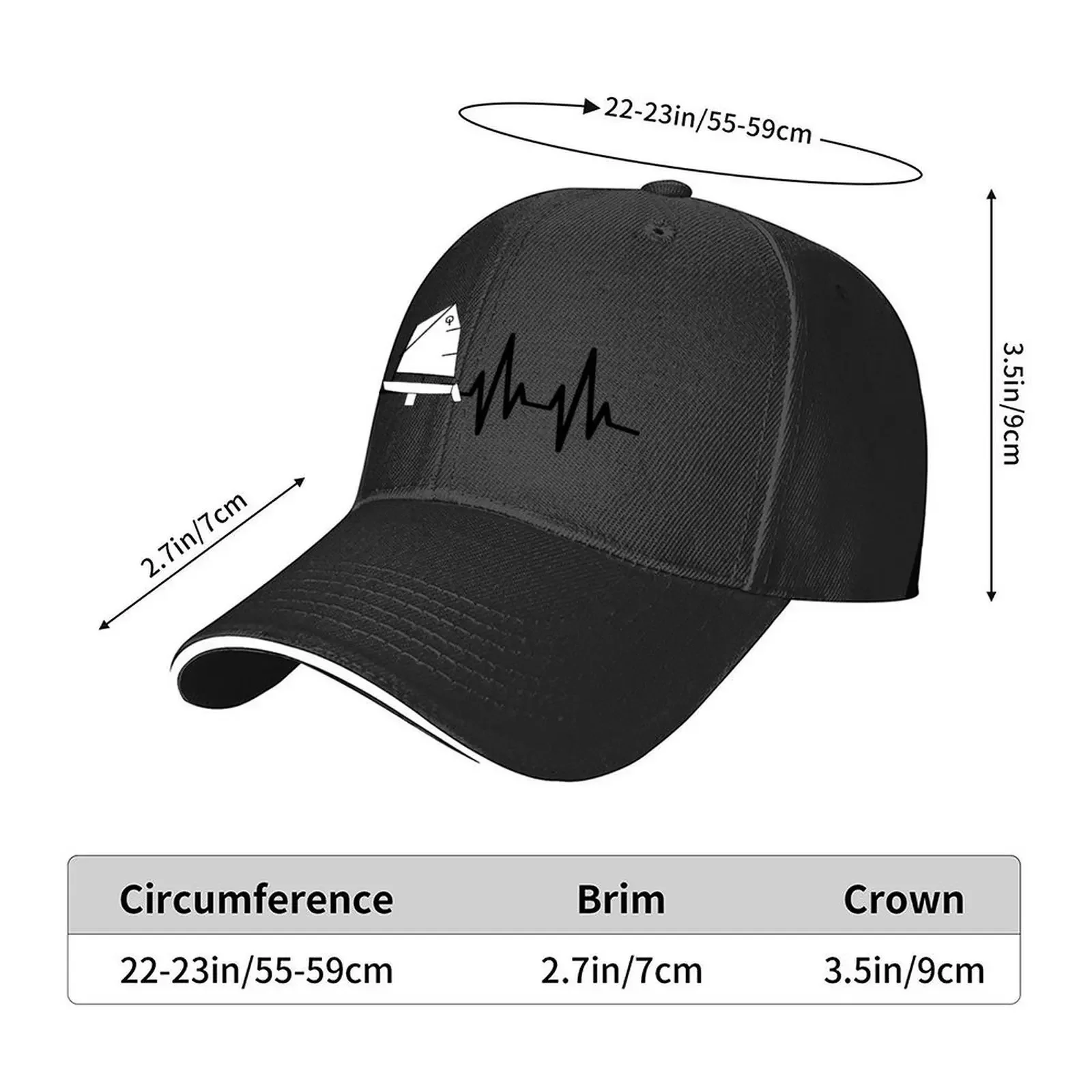 Sailing Optimist on Heartbeat- optimist sailing Baseball Cap Anime Hat dad hat fashionable Men Luxury Brand Women's