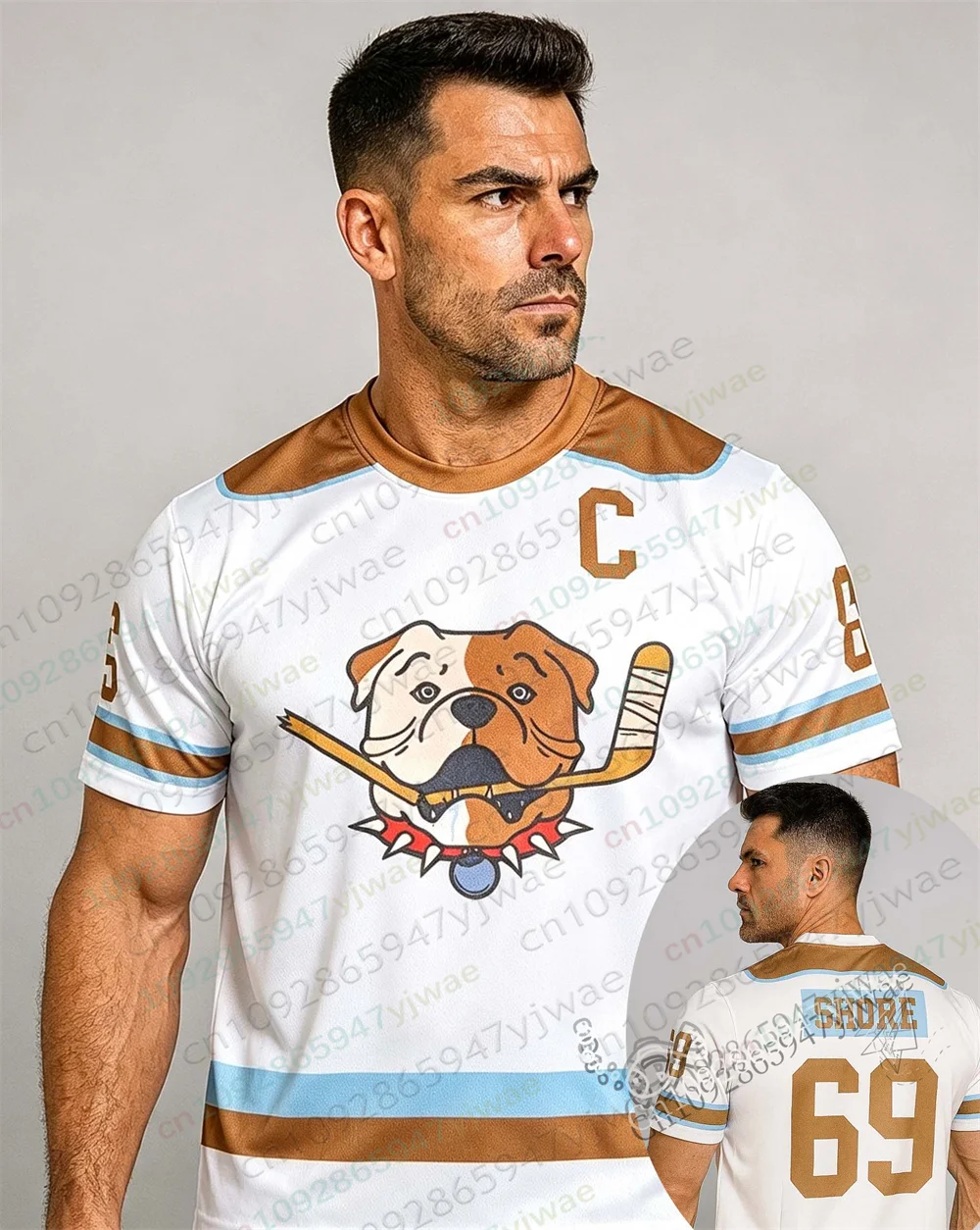 American TV Series Shoresy Shore No.69 Blueberry Bulldogs Ice Hockey Jersey Quick Drying Sports Shirt Summer Men Women T-Shirt